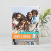 明るメリーいクリスマスの写真カード シーズンカード (スタンド正面)