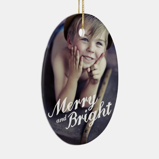 明るメリーいクリスマスフォトオーナメント セラミックオーナメント (右)