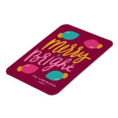 明るメリーいクリスマスライト、非フォトホリデー マグネット (左側)