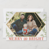 明るメリーいジオメトリッククリスマスカード シーズンカード (正面)