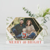明るメリーいジオメトリッククリスマスカード シーズンカード (スタンド正面)
