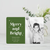 明るメリーいフモダンォトホリデーカード シーズンカード (スタンド正面)
