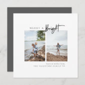 明るメリーいミニモダンマリスト写真 シーズンカード (正面/裏面)