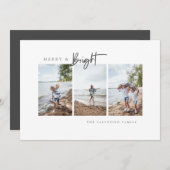 明るメリーいミニモダンマリスト写真 シーズンカード (正面/裏面)