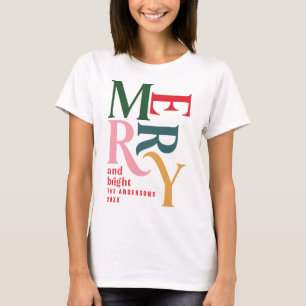 明るメリーいヴィンテージカラフル Tシャツ