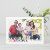 明るメリーい前と後ろのホリデーカード シーズンカード (スタンド正面)