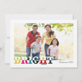 明るメリーい前と後ろのホリデーカード シーズンカード (裏面)