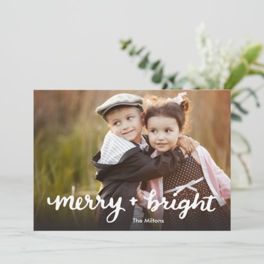 明るメリーい手でクリスマスカード シーズンカード (スタンド正面)