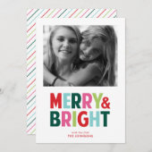 明るメリーい明るいホリデーカード シーズンカード (正面/裏面)
