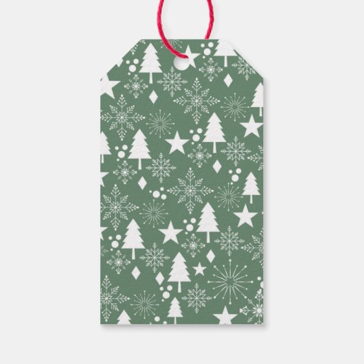 明るメリーい緑のクリスマス ギフトタグ (裏面)