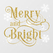 明るメリーい金ゴールドエレガントのクリスマスカフェ ウィンドウサイン (シート)