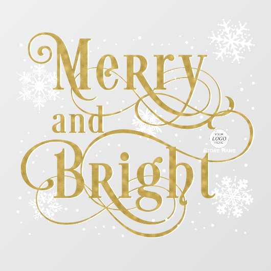 明るメリーい金ゴールドエレガントのクリスマスカフェ ウィンドウサイン (シート)