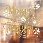 明るメリーい金ゴールドエレガントのクリスマスカフェ ウィンドウサイン (シート2)