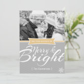 明るメリーい雪片クリスマスフラットカード シーズンカード (スタンド正面)