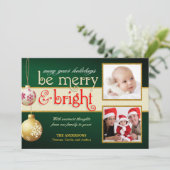 明るメリーい2枚撮りのホリデーフラットカード シーズンカード (スタンド正面)