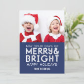 明るメリーく幸せな休日の写真カードブルー シーズンカード (スタンド正面)