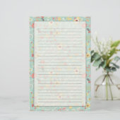 明るモダンいロマンチックなパターン 便箋 (スタンド正面)