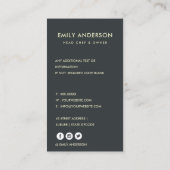 明るモダンい赤はっきりしたピンクのベーカリーシェフ写真 名刺 (裏面)