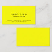 明るモダンい鮮やかなネオンイエローテンプレート 名刺 (正面/裏面)