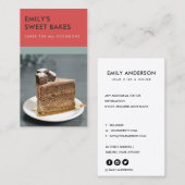 明るモダンく輝くおもしろいベーカリーシェフ写真 名刺 (正面/裏面)