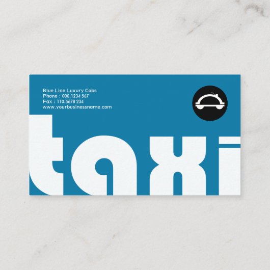明る素晴らしい大きなタクシーレター 名刺 (裏面)