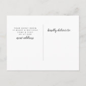 明る素朴いひまわりの動くアナウンス 案内ポストカード (裏面)