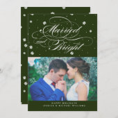 明る結婚したいクリスマスの写真カード シーズンカード (正面/裏面)