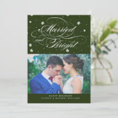 明る結婚したいクリスマスの写真カード シーズンカード (スタンド正面)