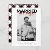 明る結婚したいクリスマス新婚の写真立て シーズンカード (正面/裏面)