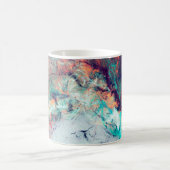明る芸術的い跳ね。抽象芸術絵画トレンディー コーヒーマグカップ (中央)