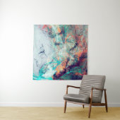 明る芸術的い跳ね。抽象芸術絵画トレンディー タペストリー (インサイチュ(横))