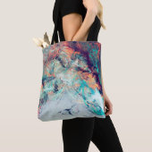 明る芸術的い跳ね。抽象芸術絵画トレンディー トートバッグ (クローズアップ)