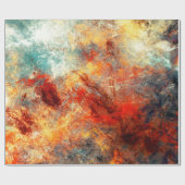 明る芸術的い跳ね。抽象芸術絵画色  ラッピングペーパー (フラット)