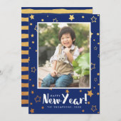 明る輝くい写真年賀状 シーズンカード (正面/裏面)