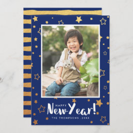 明る輝くい写真年賀状 シーズンカード