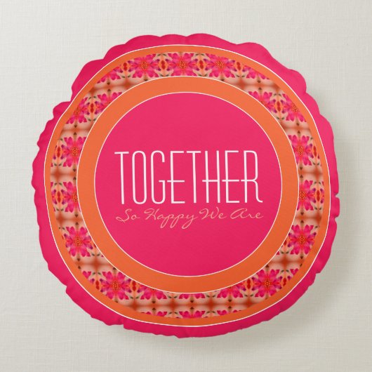 明インスパイアるいカラフルと ラウンドクッション (正面)