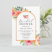 明エレガントるいカラフルフローラブライダルシャワー 招待状 (スタンド正面)