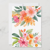 明エレガントるいカラフルフローラブライダルシャワー 招待状 (裏面)