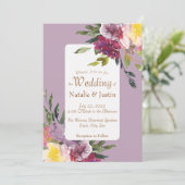 明エレガントるいカラフルルーズウォーターのカラーフローラ 招待状 (スタンド正面)