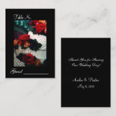 明エレガントるいバラケーキ結婚ーのテーブル座席表 プレイスカード (正面/裏面)