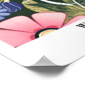 明エレガントるいパステル色春の花#7 ポスター (角)