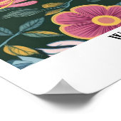 明エレガントるいパステル色春の花#8 ポスター (角)