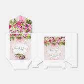 明エレガントるいピンクのフローラ結婚の フェイバーボックス (折り畳みなし)