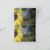 明エレガントるい夏の黄色のひまわり感謝していは サンキューカード (内部)