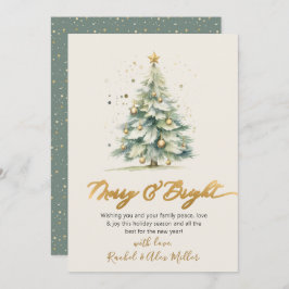 明エレガントるい非メリー写真のクリスマスツリー シーズンカード