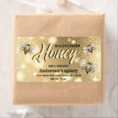 明エレガントモダンるい蜂の蜂蜜の瓶ラベル ラベル (インサイチュ)