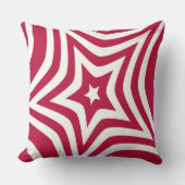 明エレガント赤と白星 クッション (正面)