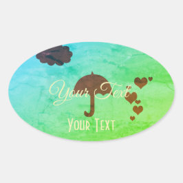 明カスタムるい赤ちゃんシャワーシール 楕円形シール