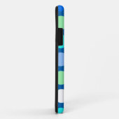 明カッコいいるいモダン、青、白、緑の水玉模様。 Case-Mate iPhoneケース (裏面/右)