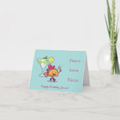 明カラフルるいおもしろいガーリーハッピーバースデー カード (正面)